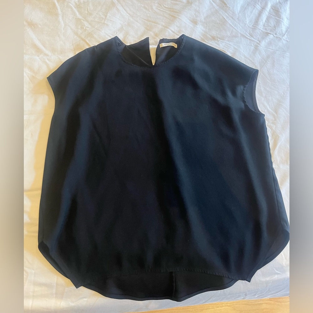 MM Lafleur black silk blouse